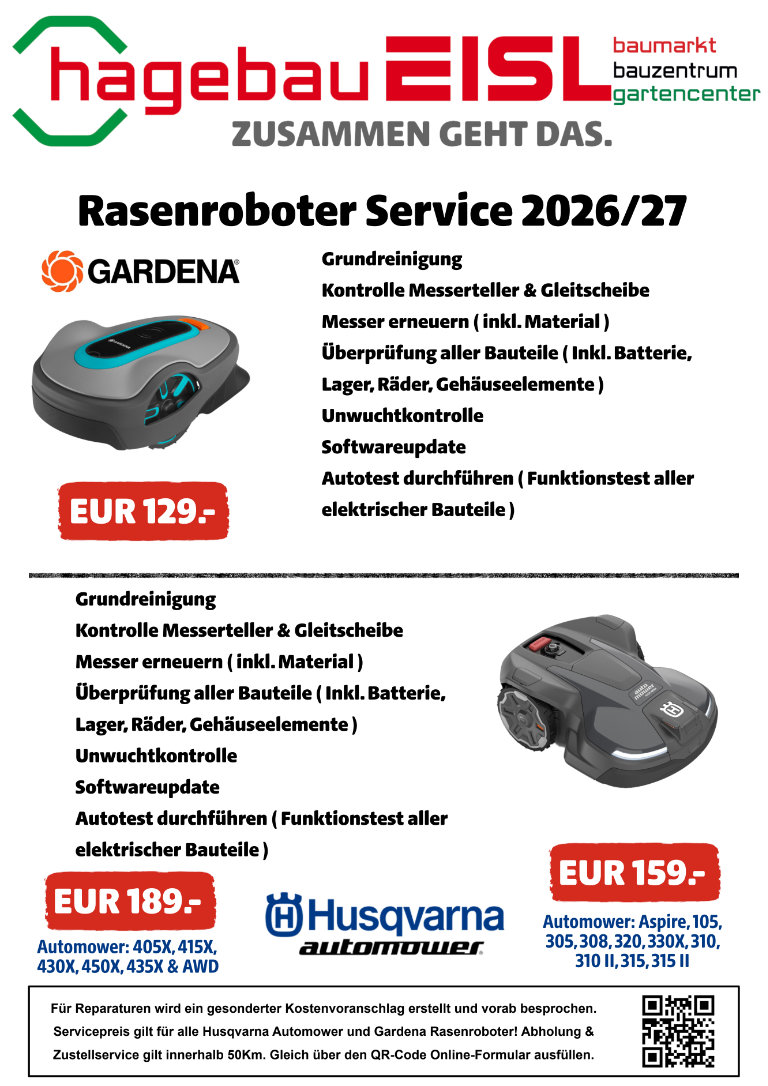 Preise für Rasenroboter Service